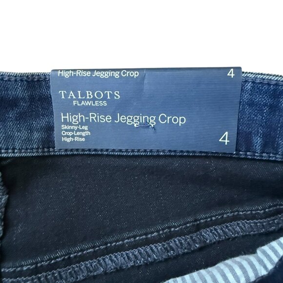 Talbots flawless high rise skinny leg crop medium wash jegging jeans size 4 - Picture 8 of 10